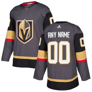Pánské NHL Vegas Golden Knights dresy Personalizované Adidas Domácí Šedá Authentic