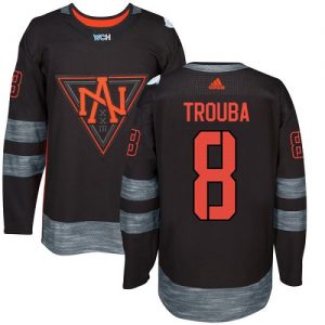 Adidas Team North America dresy 8 Jacob Trouba Authentic Černá Venkovní 2016 World Cup hokejové dresy