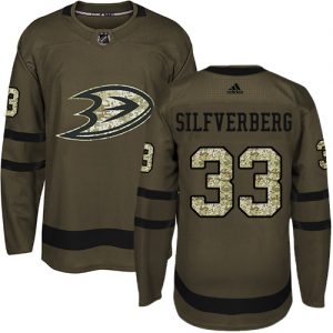 Pánské NHL Anaheim Ducks dresy Jakob Silfverberg 33 Zelená Salute to Service