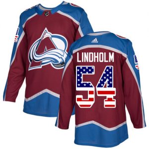 Dětské NHL Colorado Avalanche dresy 54 Anton Lindholm Authentic Burgundy Červené Adidas USA Flag Fashion