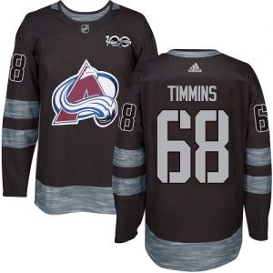 Pánské NHL Colorado Avalanche dresy 68 Conor Timmins Authentic Černá Adidas 1917 2017 100th Anniversary