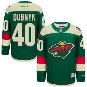 Pánské NHL Minnesota Wild dresy 40 Devan Dubnyk Authentic Zelená Reebok 2016 Stadium Series
