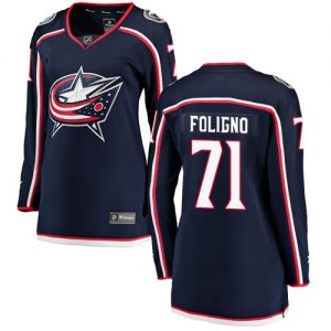 Dámské NHL Columbus Blue Jackets dresy 71 Nick Foligno Breakaway Námořnická modrá Fanatics Branded Domácí