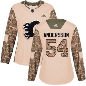 Dámské NHL Calgary Flames dresy 54 Rasmus Andersson Authentic Camo Adidas Veterans Day Practice