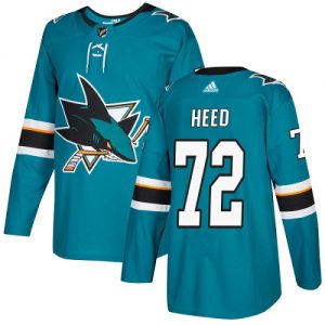 Dětské NHL San Jose Sharks dresy 72 Tim Heed Authentic Teal Zelená Adidas Domácí