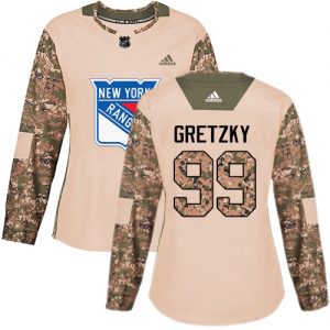 Dámské NHL New York Rangers dresy Wayne Gretzky 99 Authentic Camo Adidas Veterans Day Practice