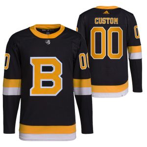 Boston Bruins #00 Personalizované Dresy Černá 2021-22 Primegreen Authentic
