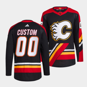 Calgary Flames Personalizované Dresy Černá 2022-23 Reverse Retro Stitched