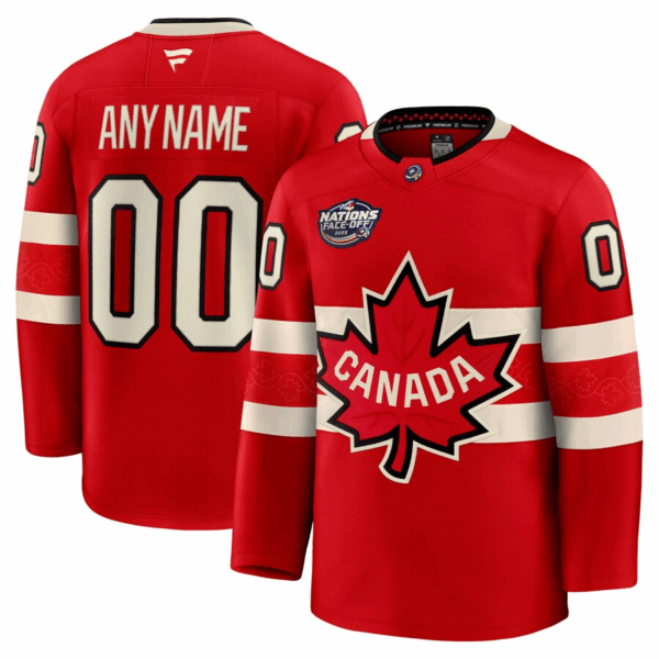 Canada Personalizované Dresy Fanatics 2025 4 Nations Face-Off Premium Červený
